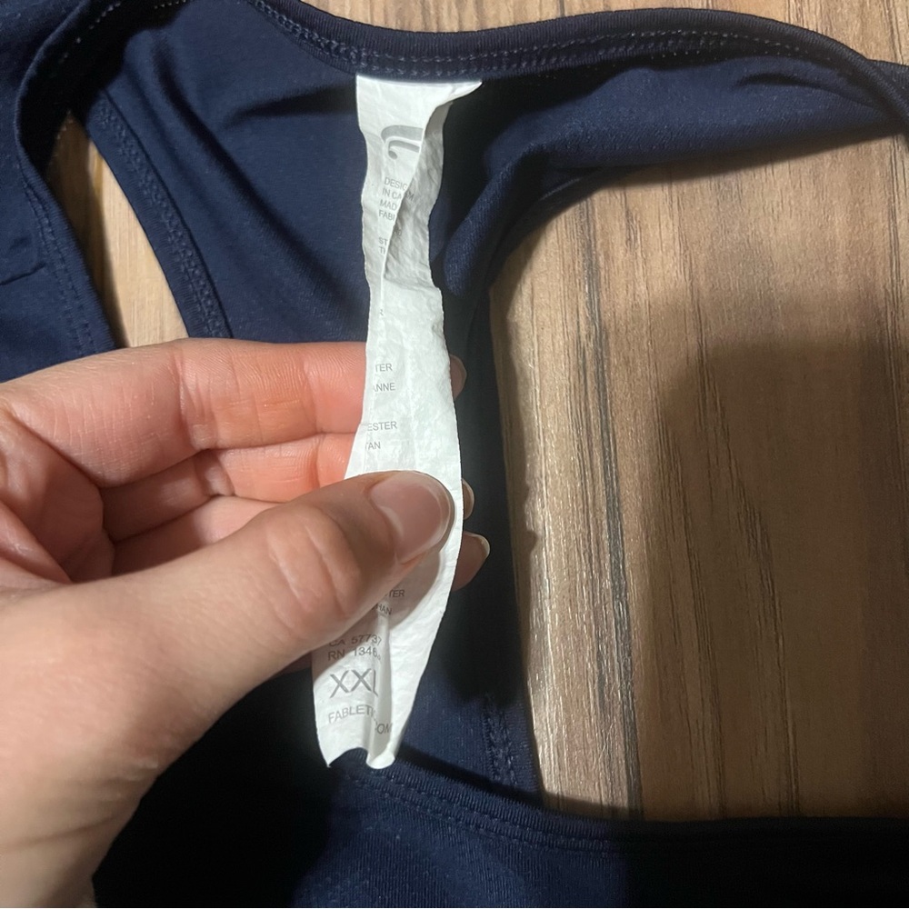 Fabletics Navy Racerback Tank - Picture 2 of 3